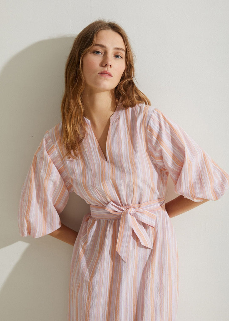 YERSE Dress Puffed Sleeves Pink