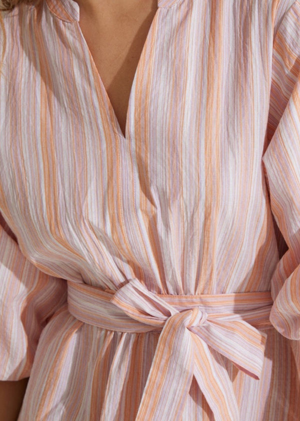 YERSE Dress Puffed Sleeves Pink