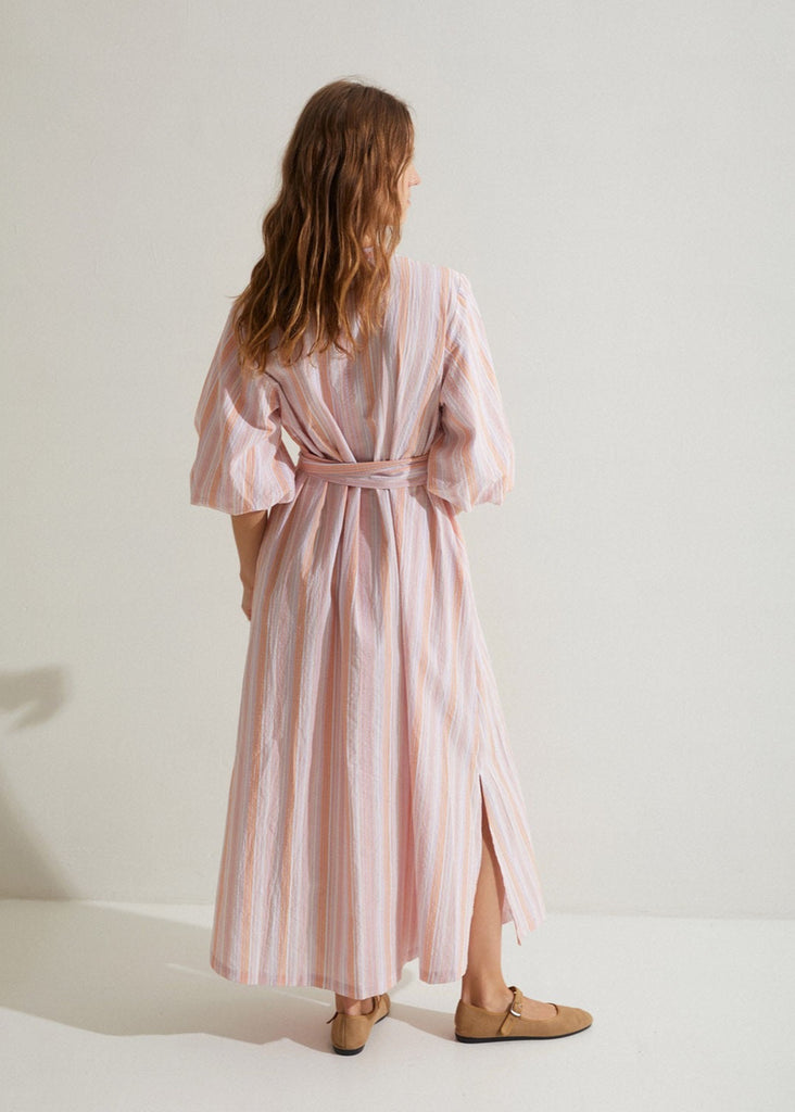 YERSE Dress Puffed Sleeves Pink