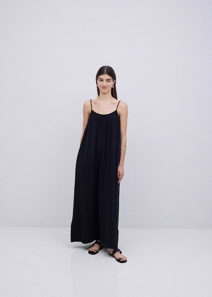 Yerse Muslin Maxi Strap Dress 