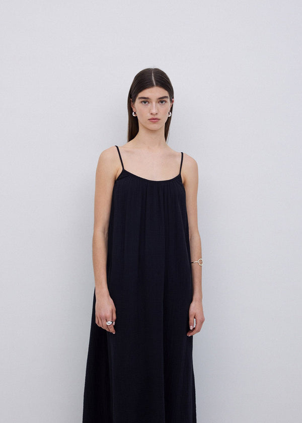 Yerse Muslin Maxi Strap Dress 