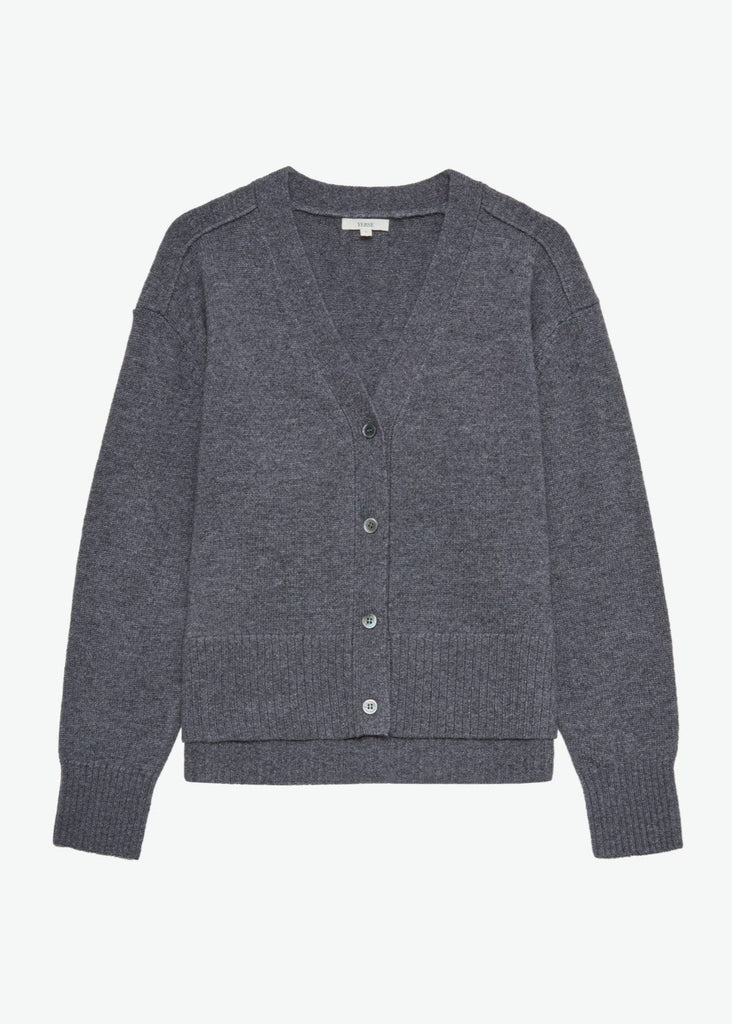 Gray cardigan on a white background