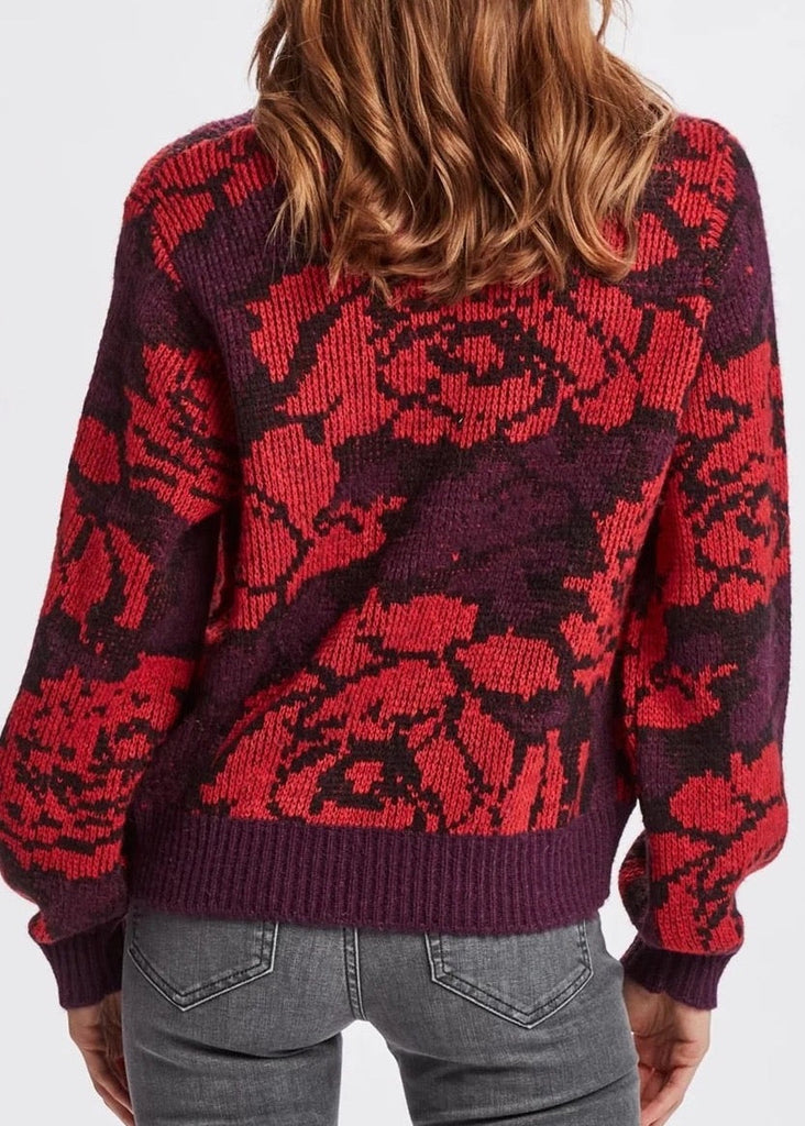 Numph Norosey Pullover in Flame