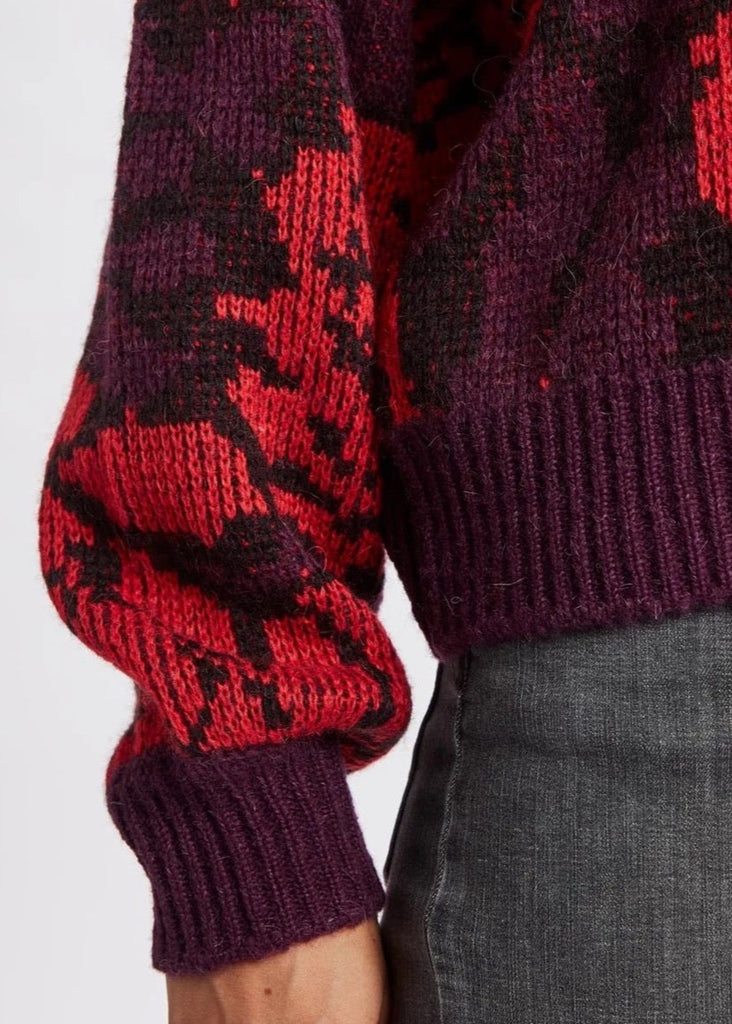 Numph Norosey Pullover in Flame