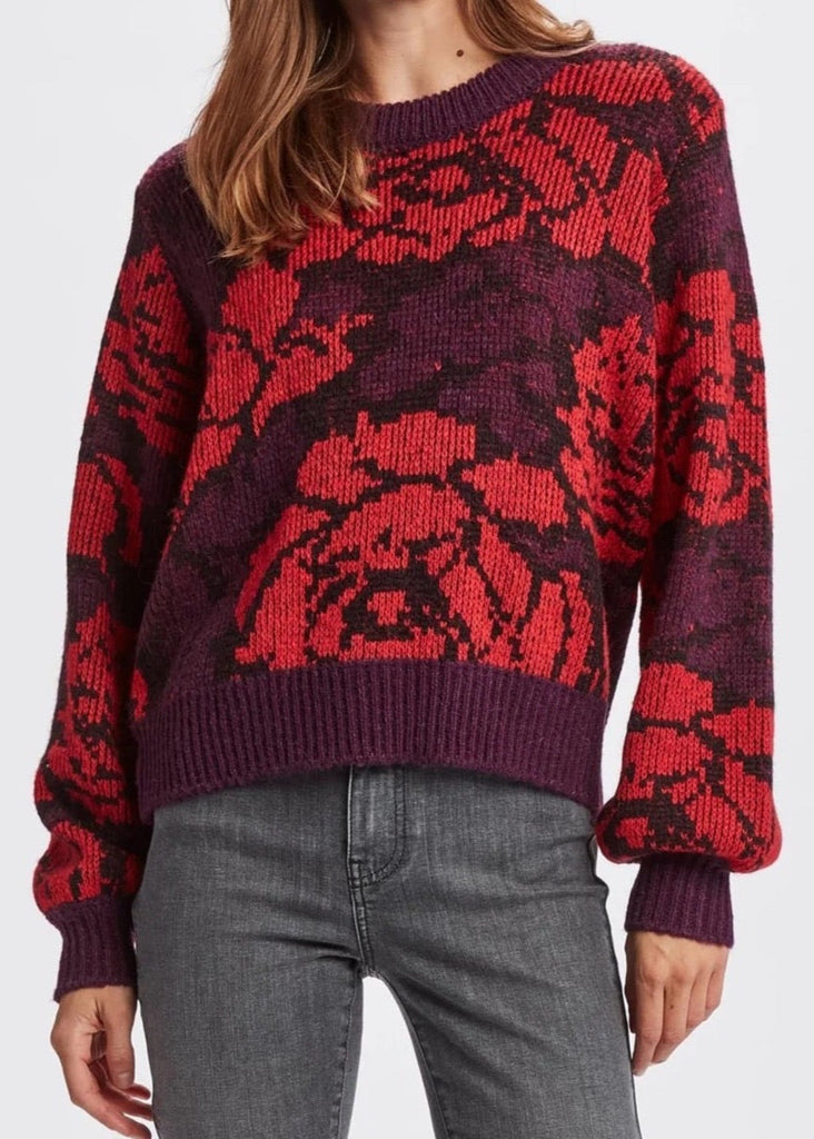 Numph Norosey Pullover in Flame