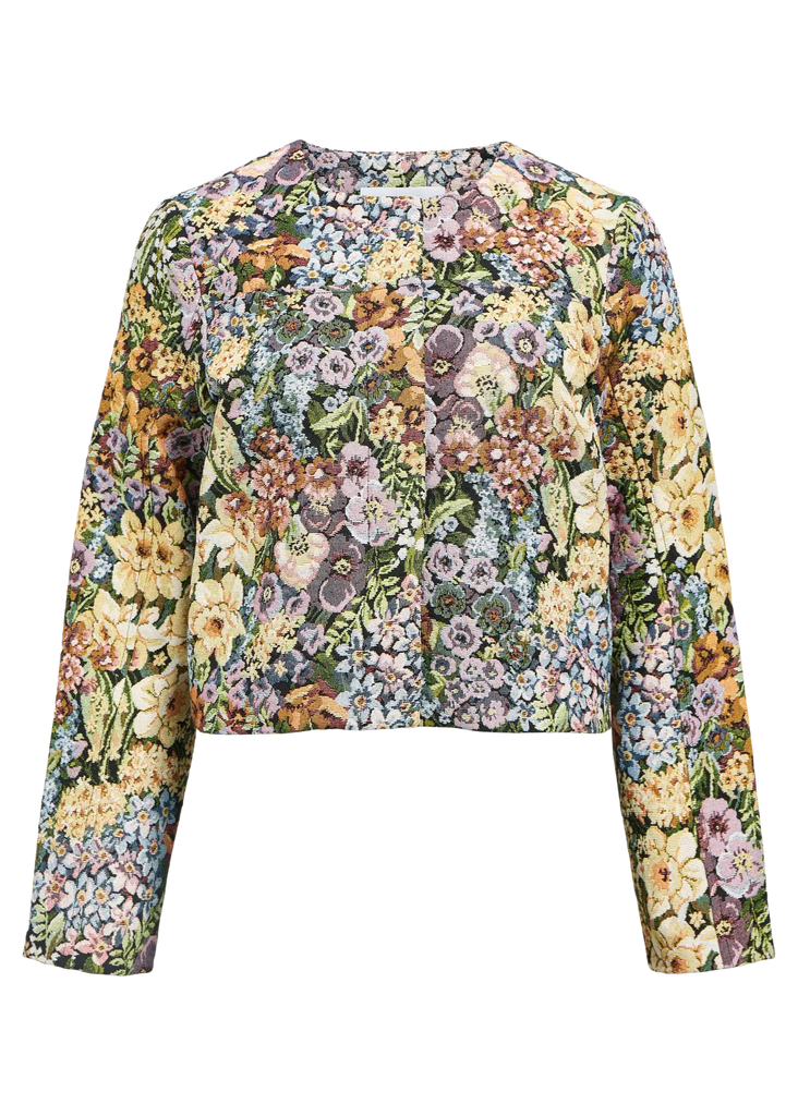 Floral patterned top on a white background