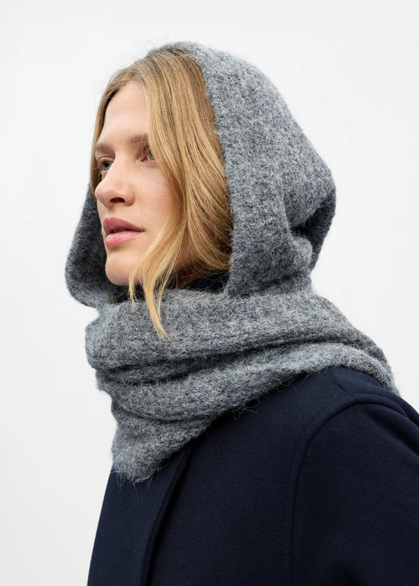 Object Balaclava Scarf in Grey Melange
