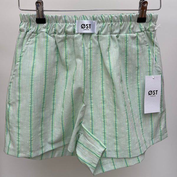 ØST London Sanne Striped Shorts in Green