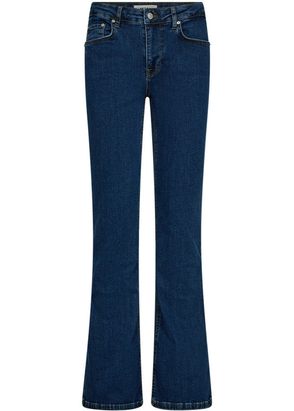 Blue jeans on a white background