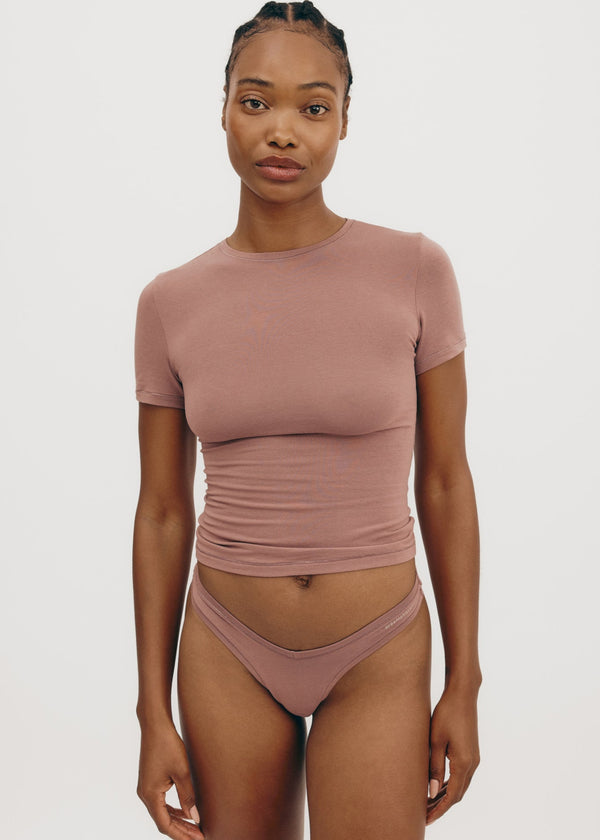 Flex Thong in Rose Wood