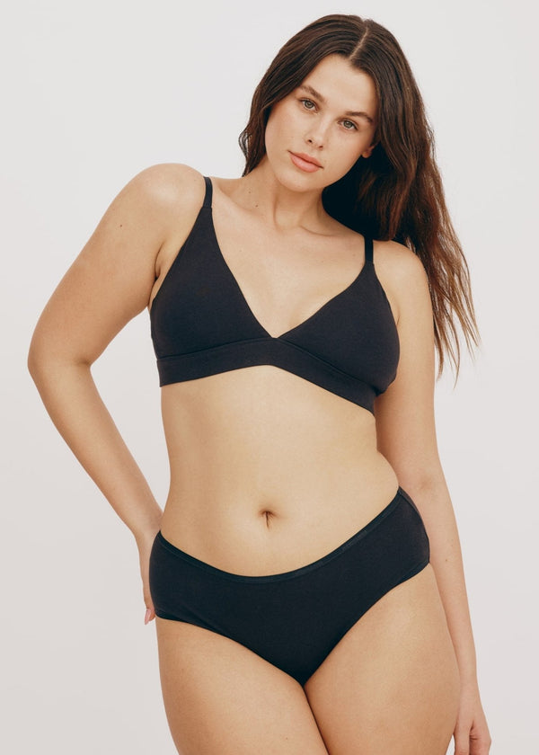 Core Triangle Bralette in Black