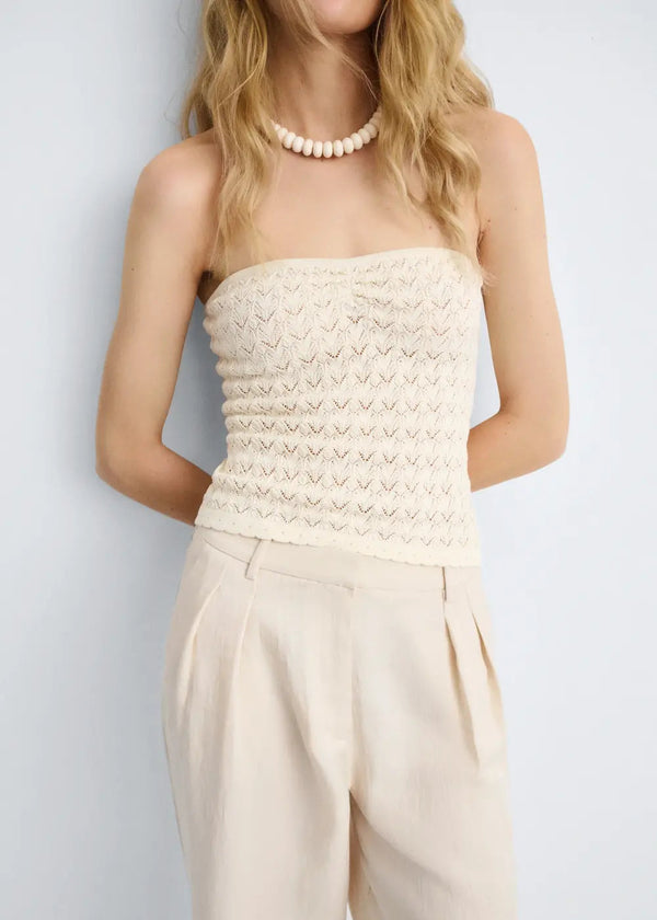 ese O ese Sisi Cotton Top In Ecru