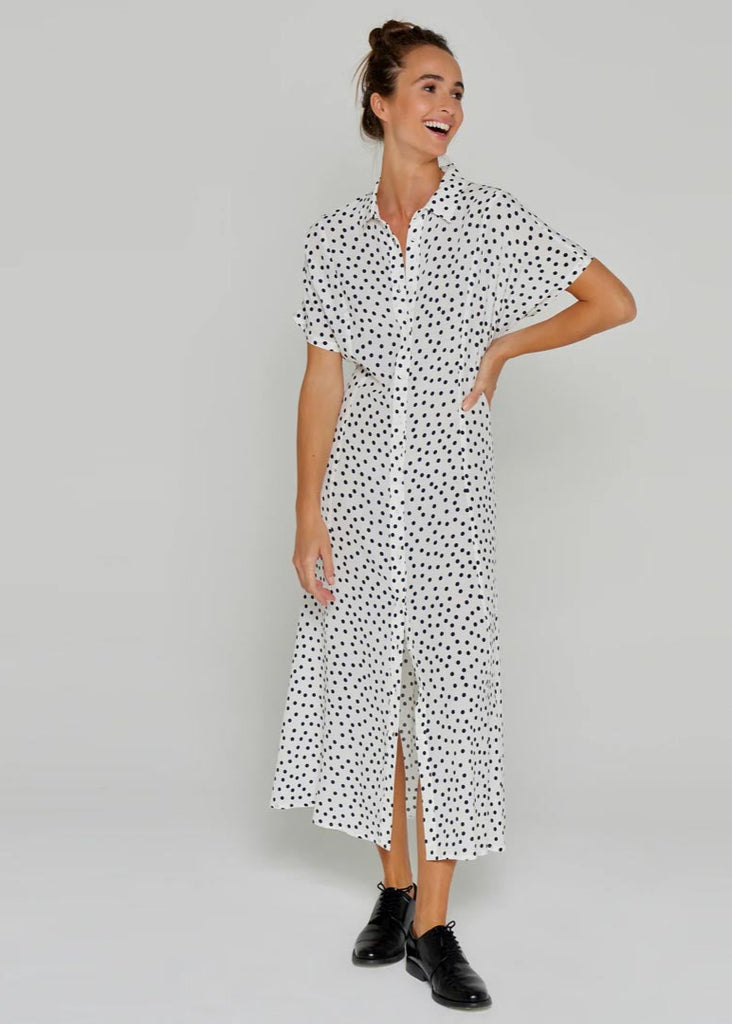 Five Maelle Polka Dot Dress in White | Love of Lemons Vintage, UK