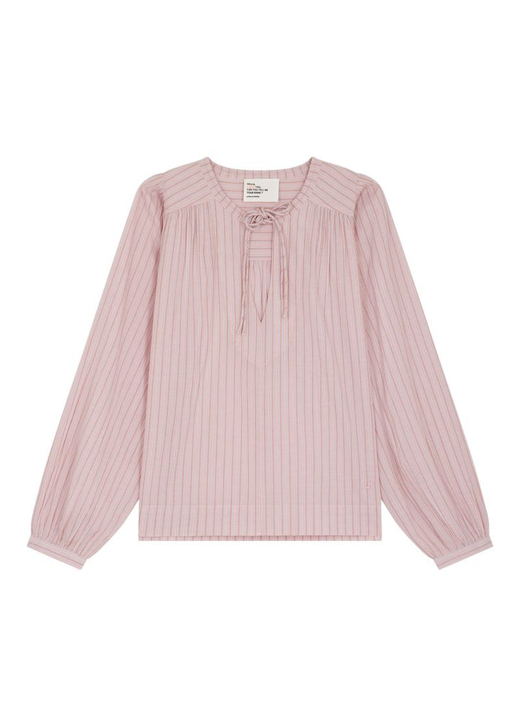 Leon and Harper Cem Blouse In Stripe Pink