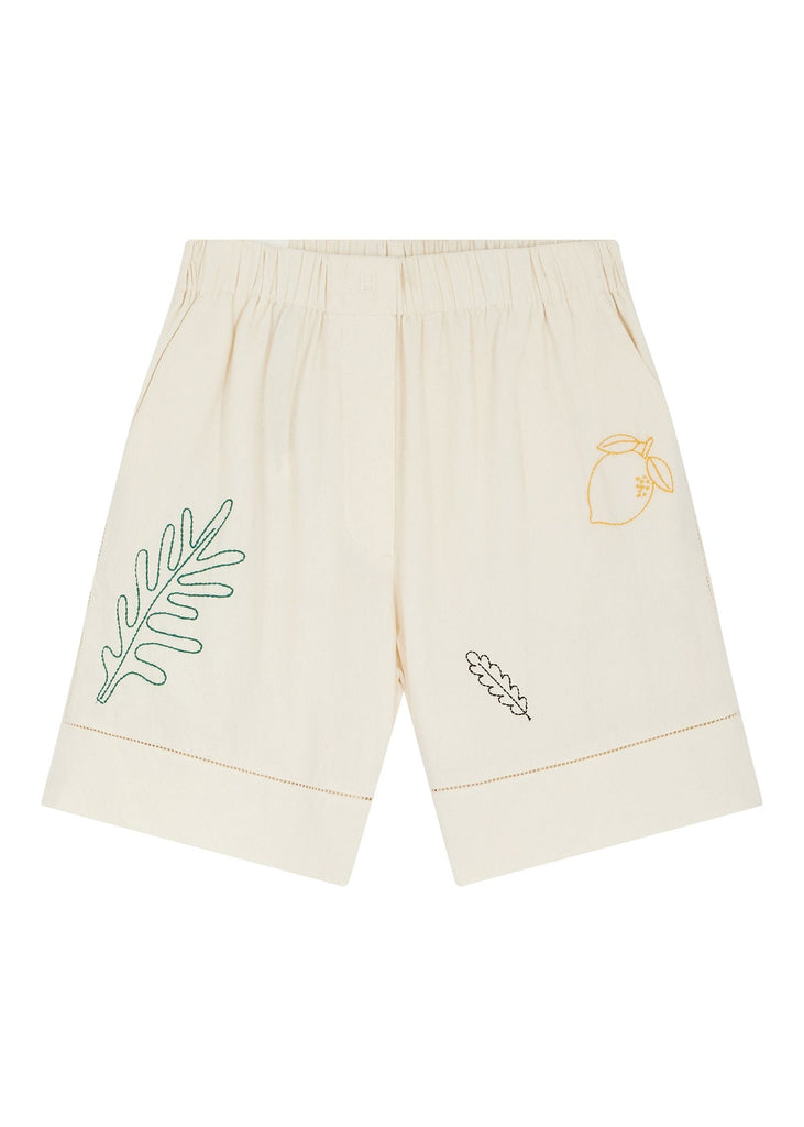 Leon & Harper Quiwi Shorts In Off White
