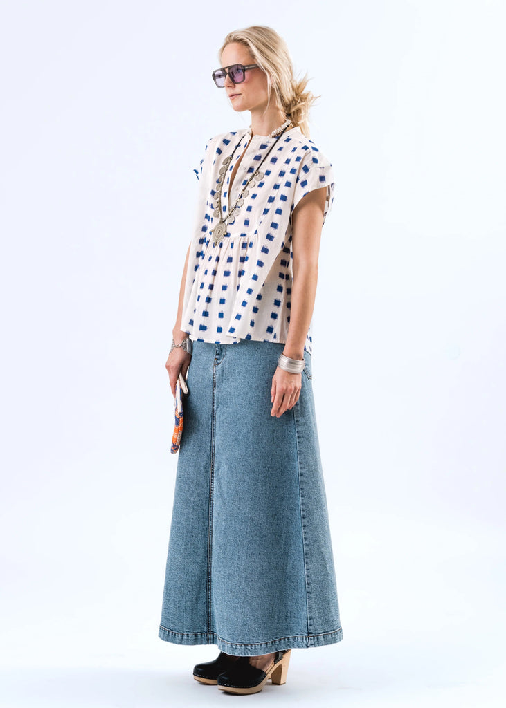 Lollys Laundry Luna Skirt In Denim