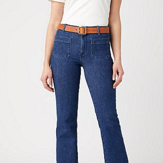 Wrangler Square Buckle Belt in Cognac
