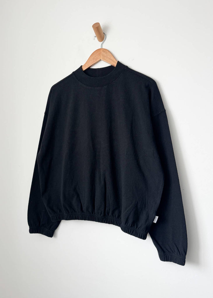 Daisy Long Sleeve Top in Black