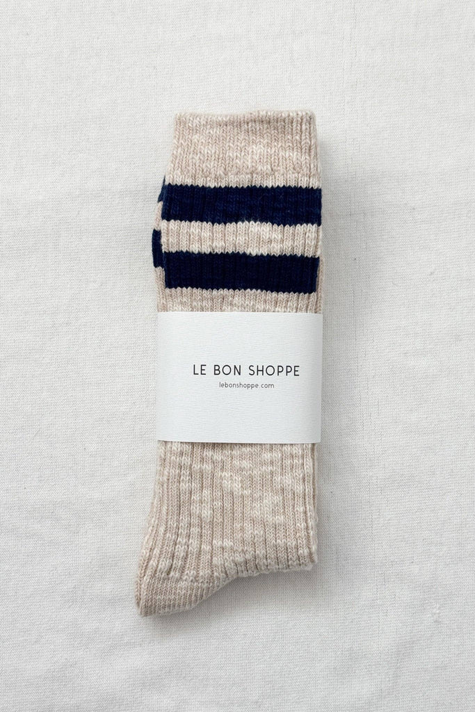 Le Bon Shoppe Cottage Varsity Socks in Oatmeal Varsity