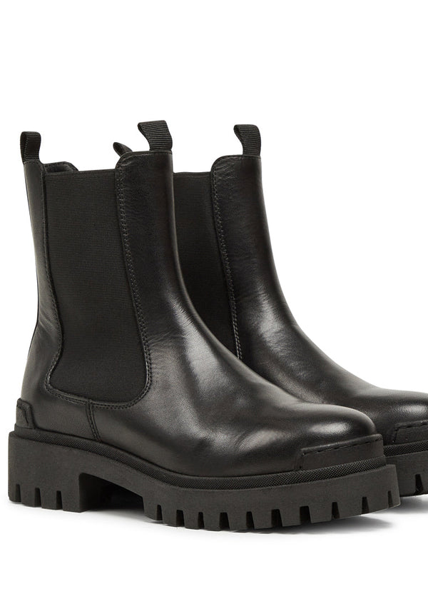 Pavement Malou Boots Platform sole Black Leather