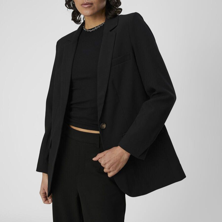 Object Blazer Objsigrid In Black