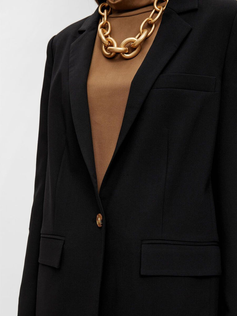 Object Blazer Objsigrid In Black