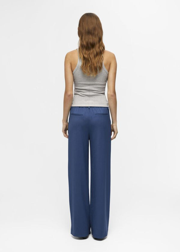 Lisa Wide Leg Trouser in Dark Denim