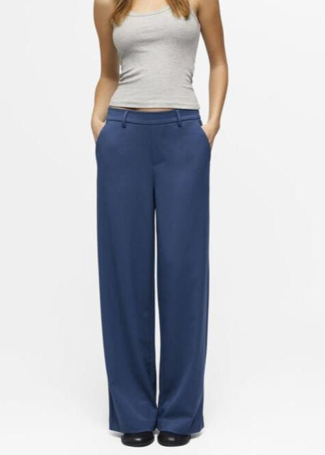 Lisa Wide Leg Trouser in Dark Denim