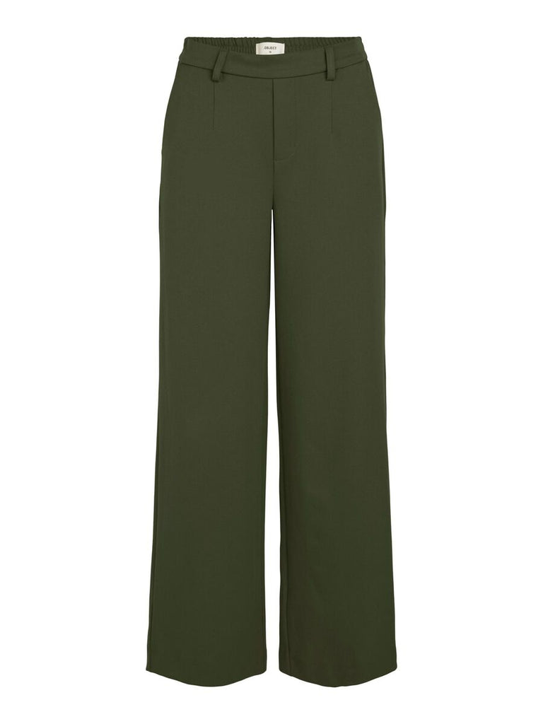 OBJECT Lisa Wide Leg Trouser in Duffle Bag