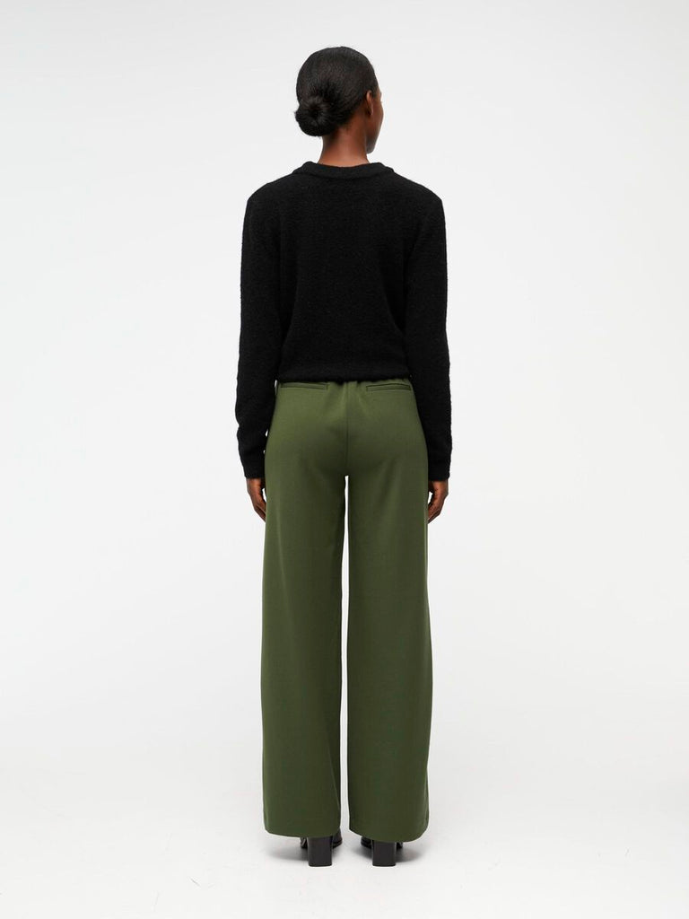 OBJECT Lisa Wide Leg Trouser in Duffle Bag