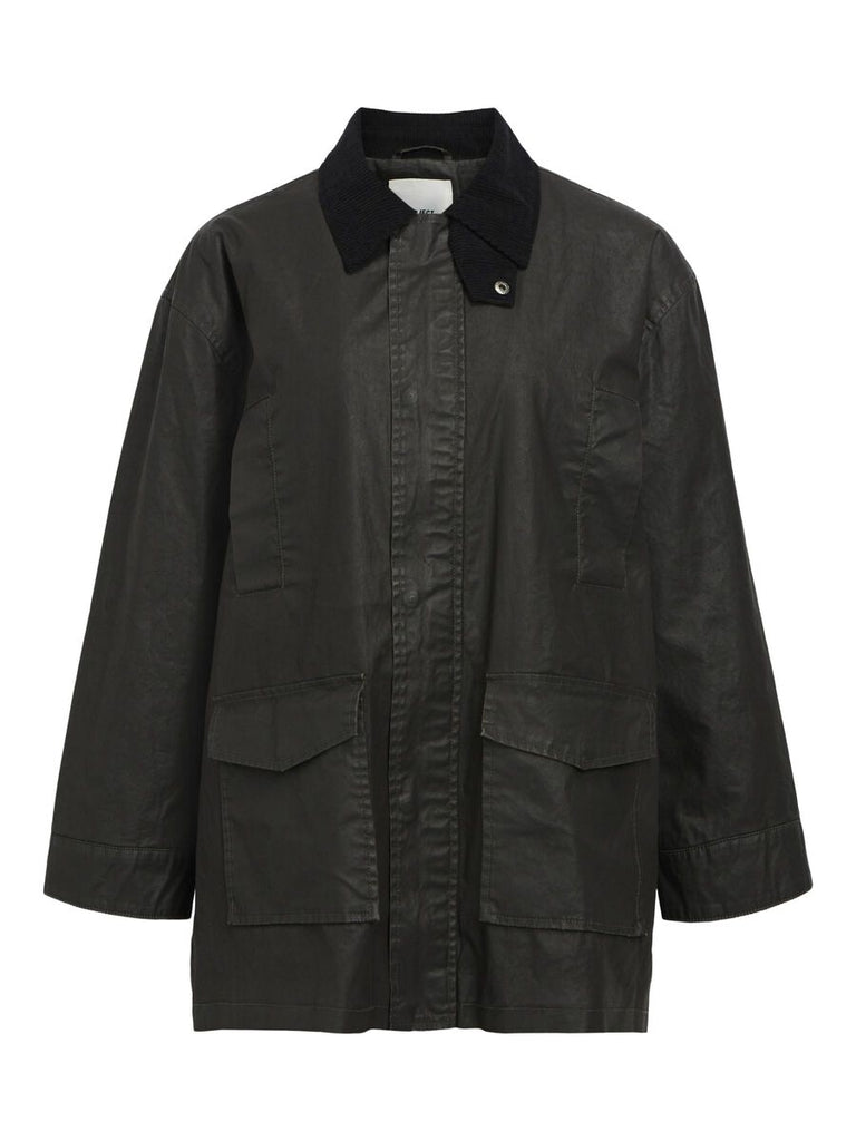 OBJECT Coated Jacket in Black