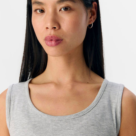 Object Jamie Grey Ribbed Tank Top&nbsp;