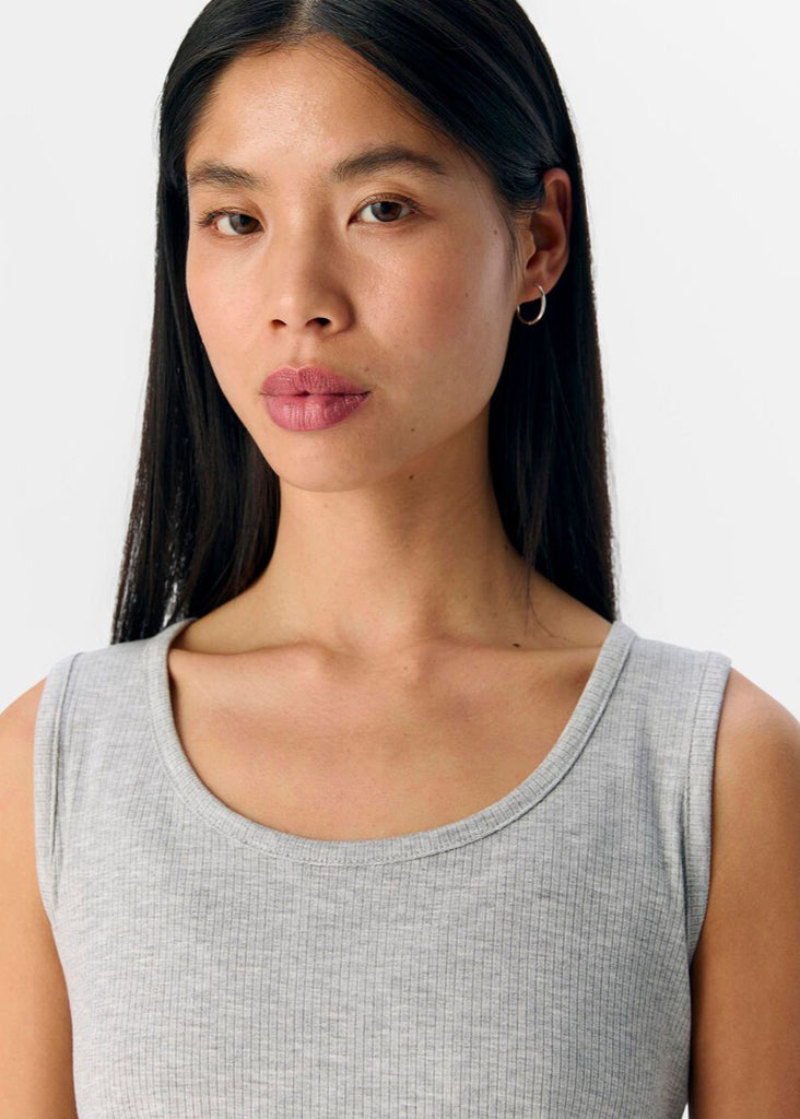 Object Jamie Grey Ribbed Tank Top&nbsp;