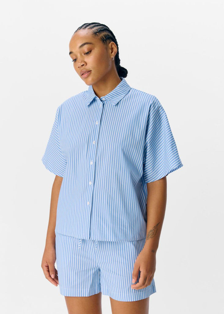 Striped Shirt In Cornflower