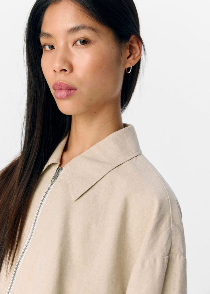 Object Linen Blend Bomber Jacket