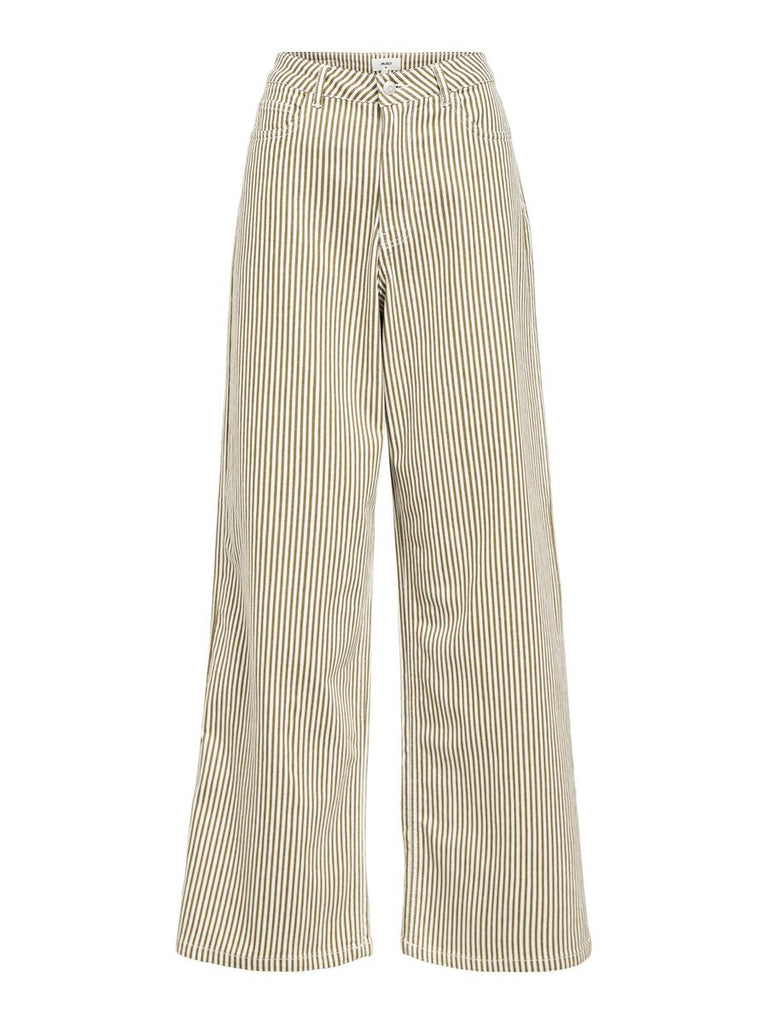 Striped Wide Leg Jeans