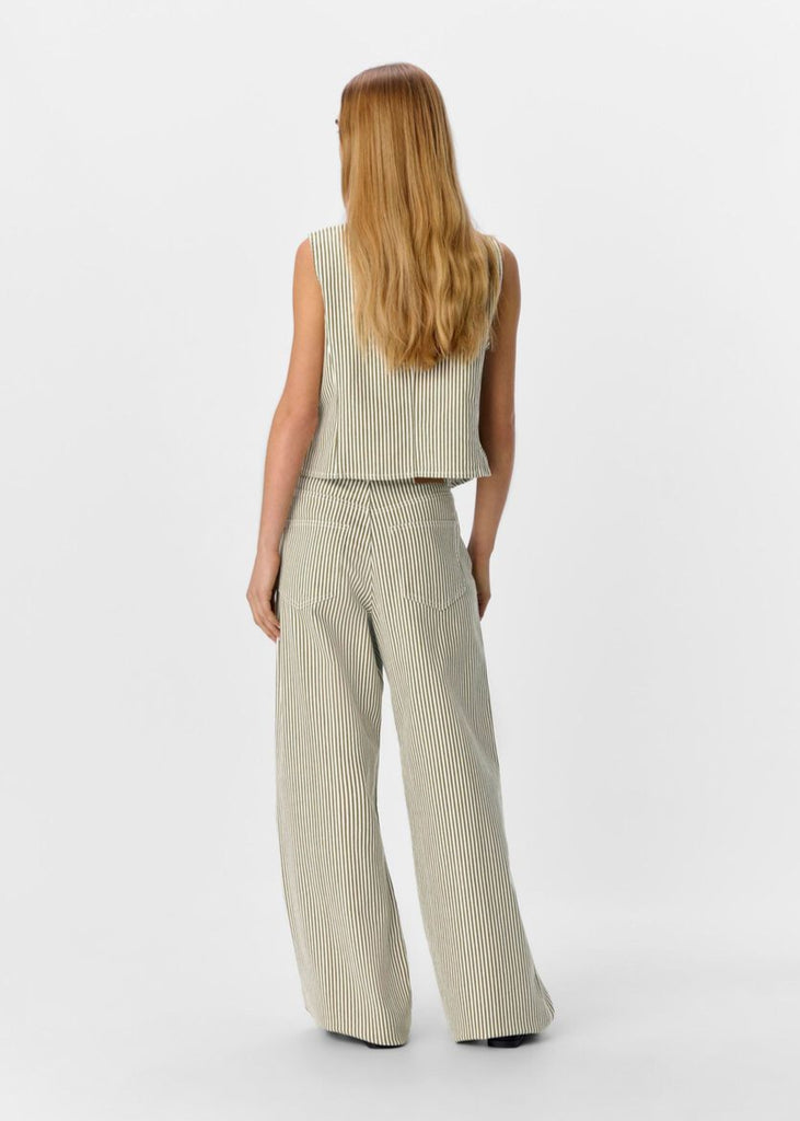 Striped Wide Leg Jeans