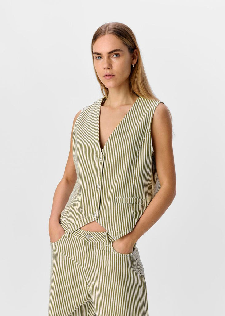 Object Striped Waistcoat