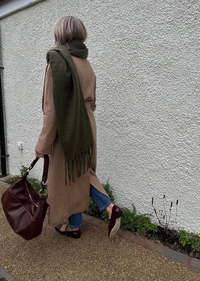 ØST LONDON Pernille Oversized Scarf in Khaki