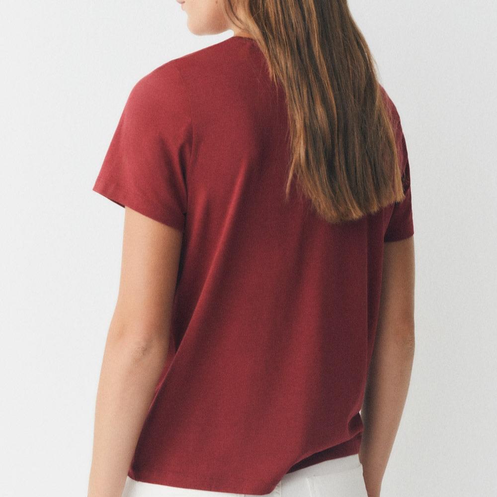 ese O ese T Shirt Cotton Fluida In Burgundy