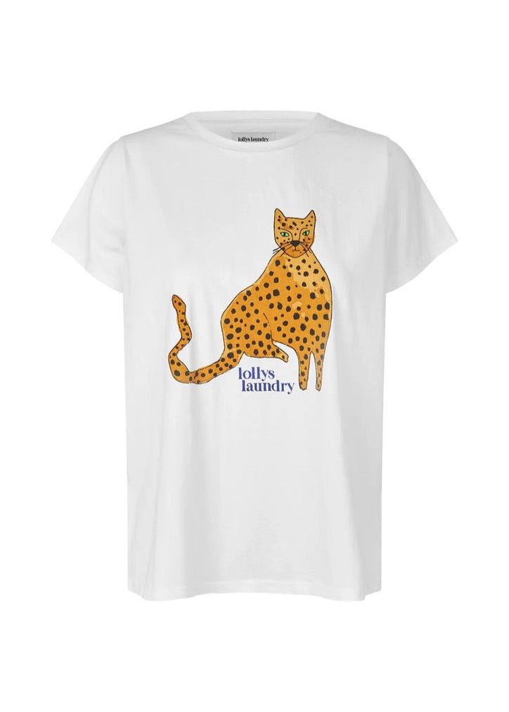 Lollys Laundry Leopard White Roma Tee