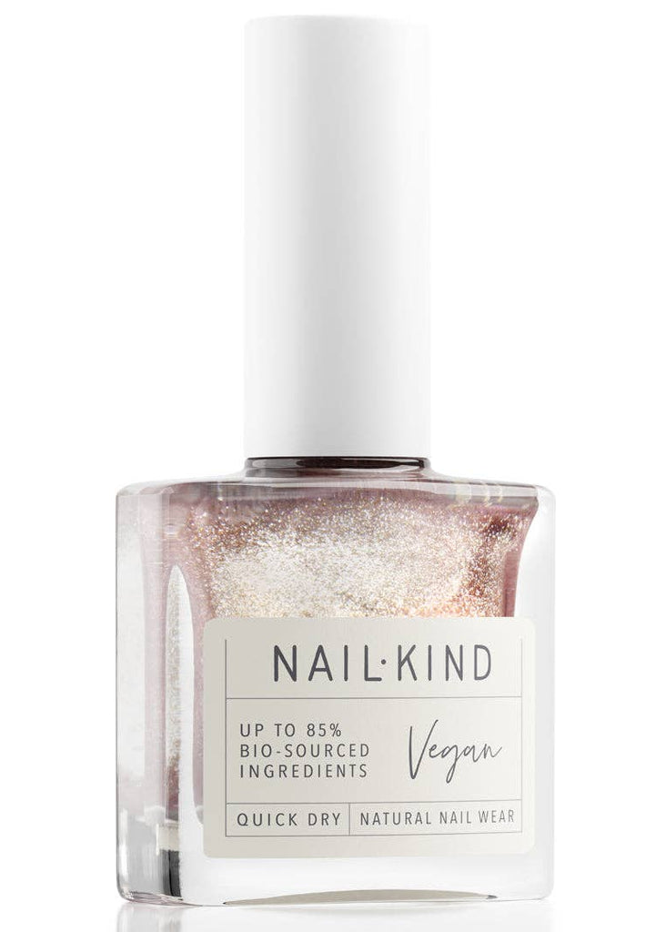 Nail polish bottle with 'NAIL-KIND' branding on a white background