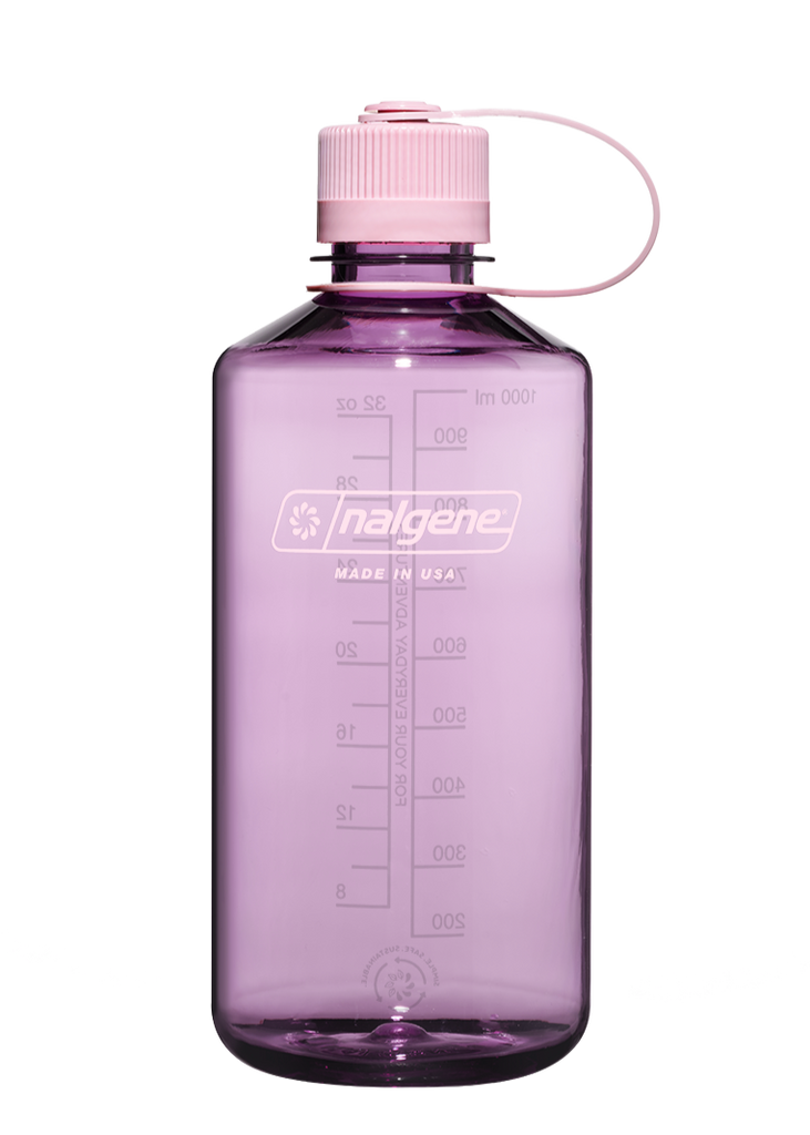 Nalgene Narrow Mouth Sustain 1L Water Bottle in Cherry Blossom