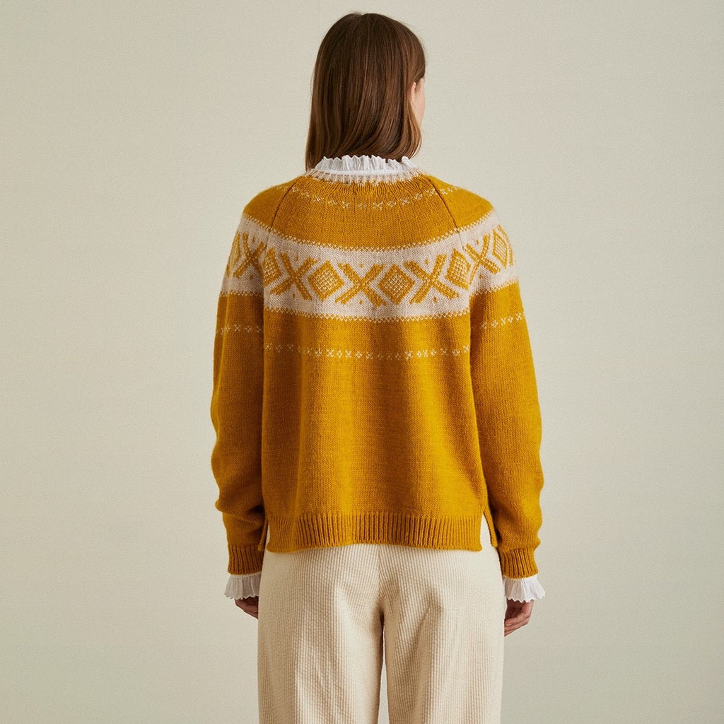 YERSE Jacquard Sweater Mustard