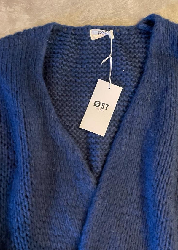 ØST London Smila Cardigan in Petrol Blue