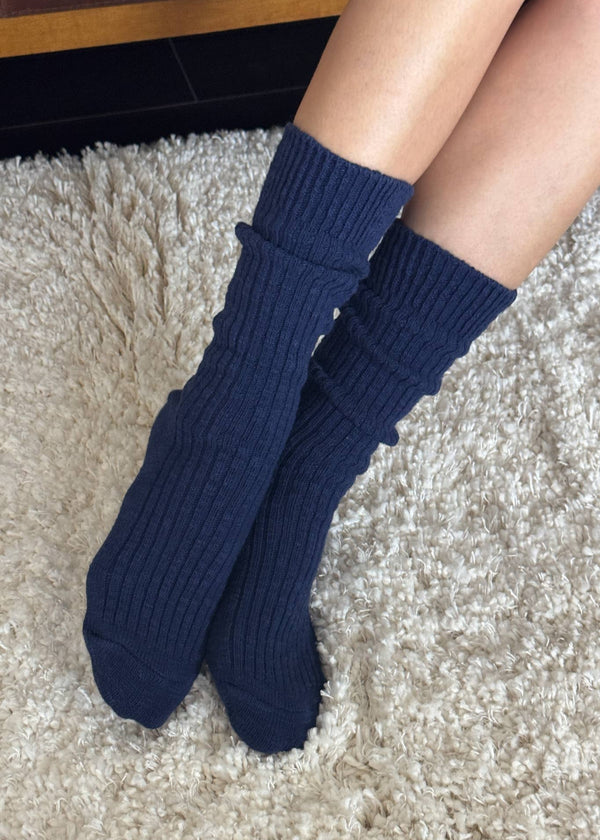 Cottage Socks in Navy