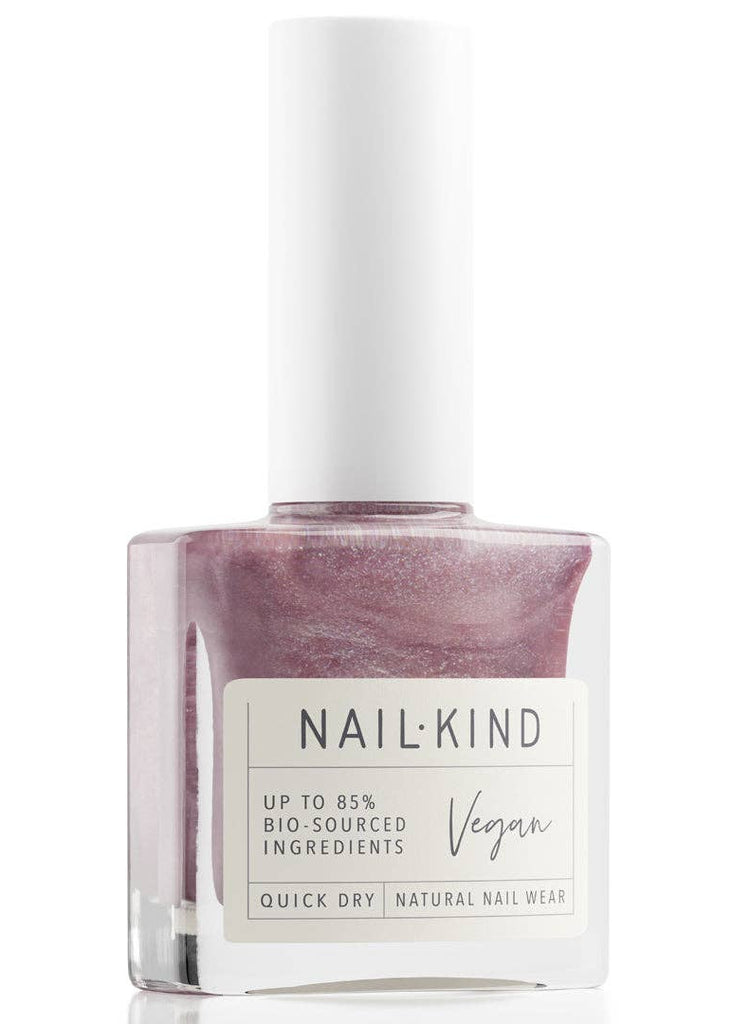 Nail polish bottle with 'NAIL-KIND' label on a white background