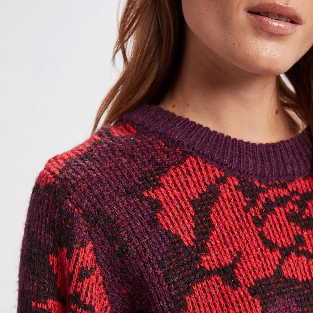 Numph Norosey Pullover in Flame