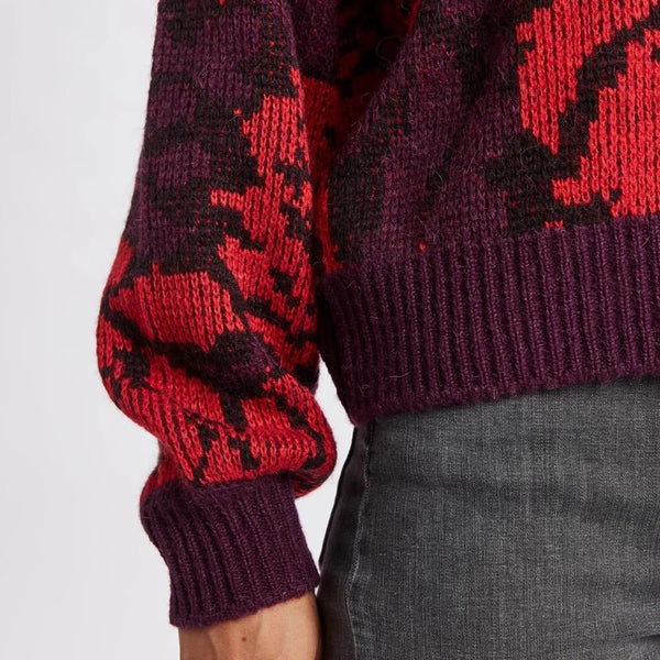 Numph Norosey Pullover in Flame