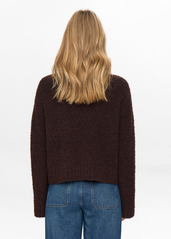 NUWILLA CROPPED PULLOVER - Black Coffee